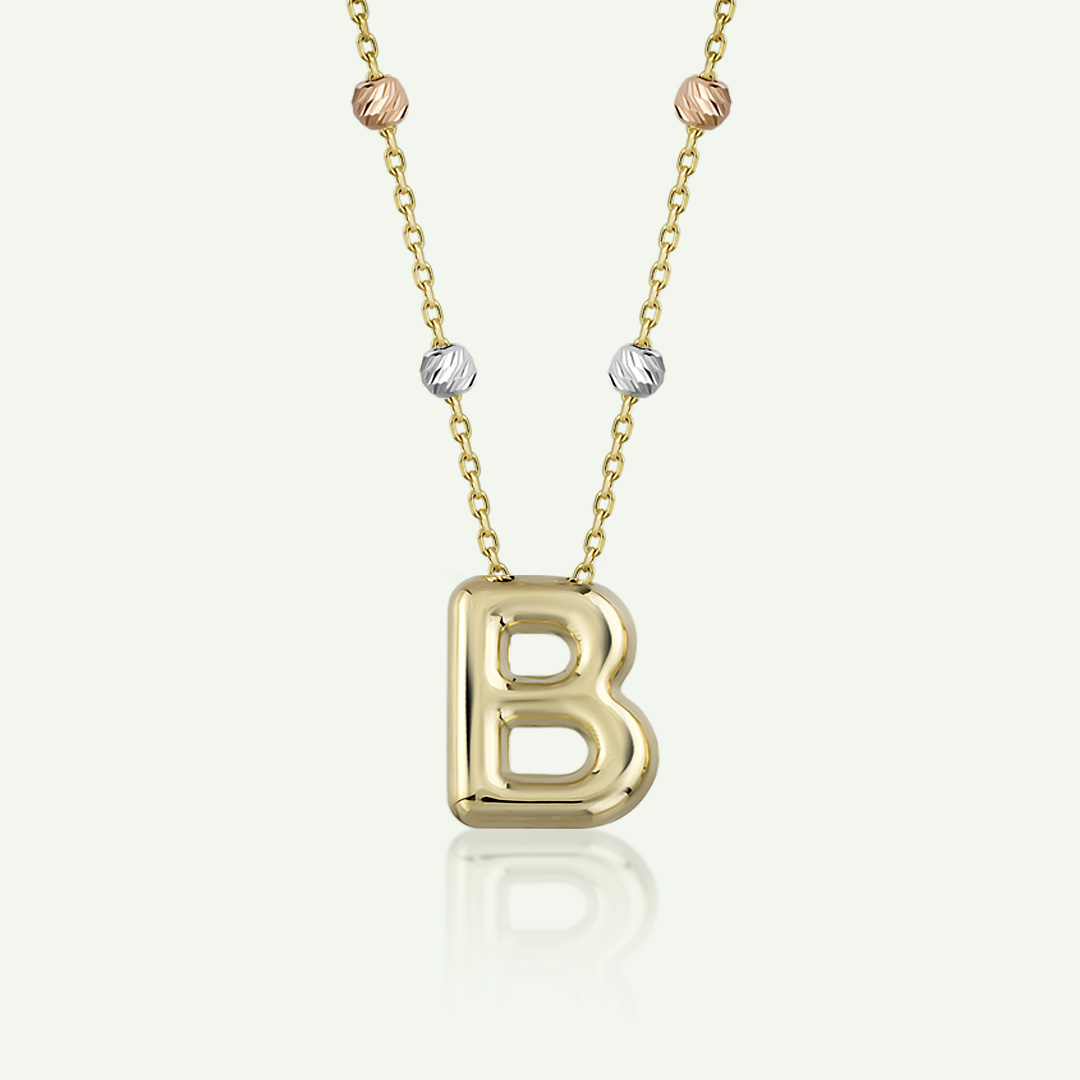 ‘B’ Initial Necklace