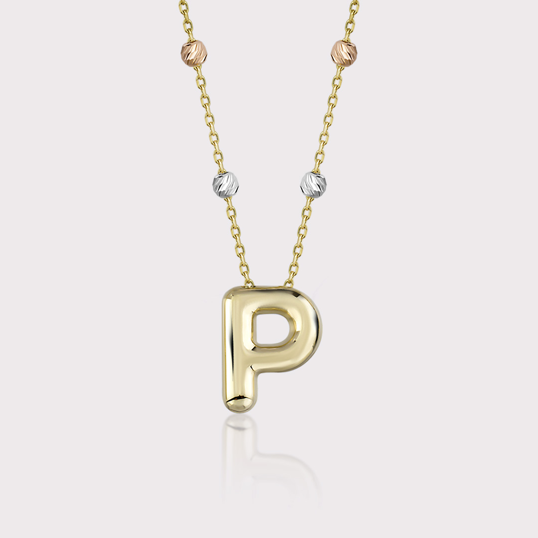‘P’ Initial Necklace