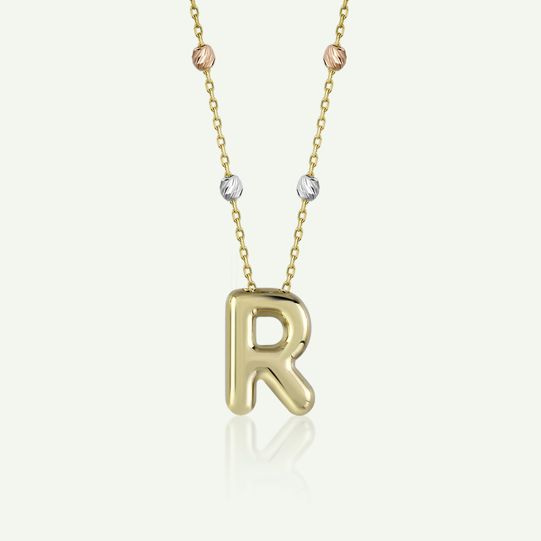 ‘R’ Initial Necklace