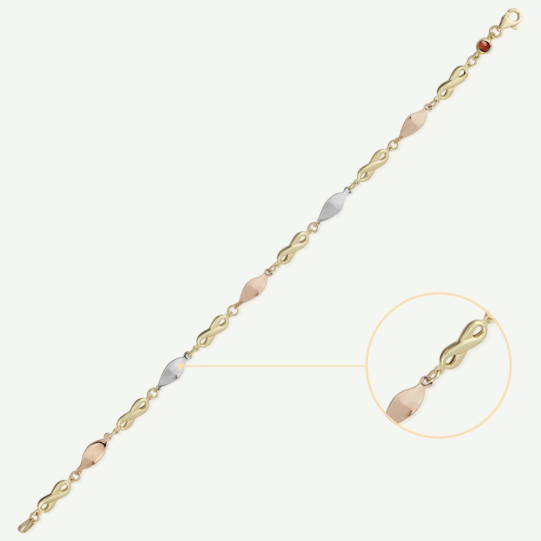 Three-Tone Curved Bangle Bracelet – Andaaz Jewelers