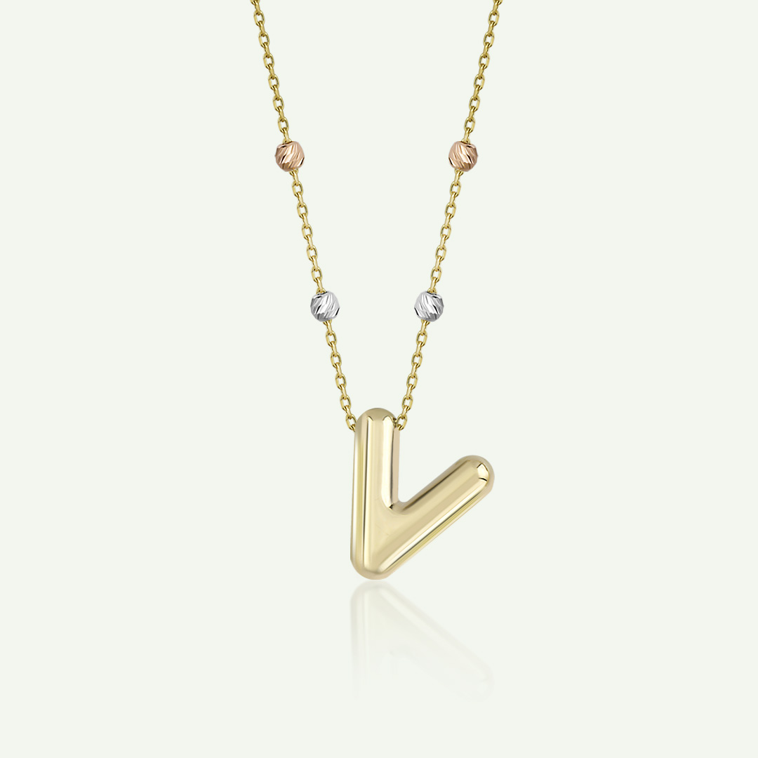 ‘V’ Initial Necklace